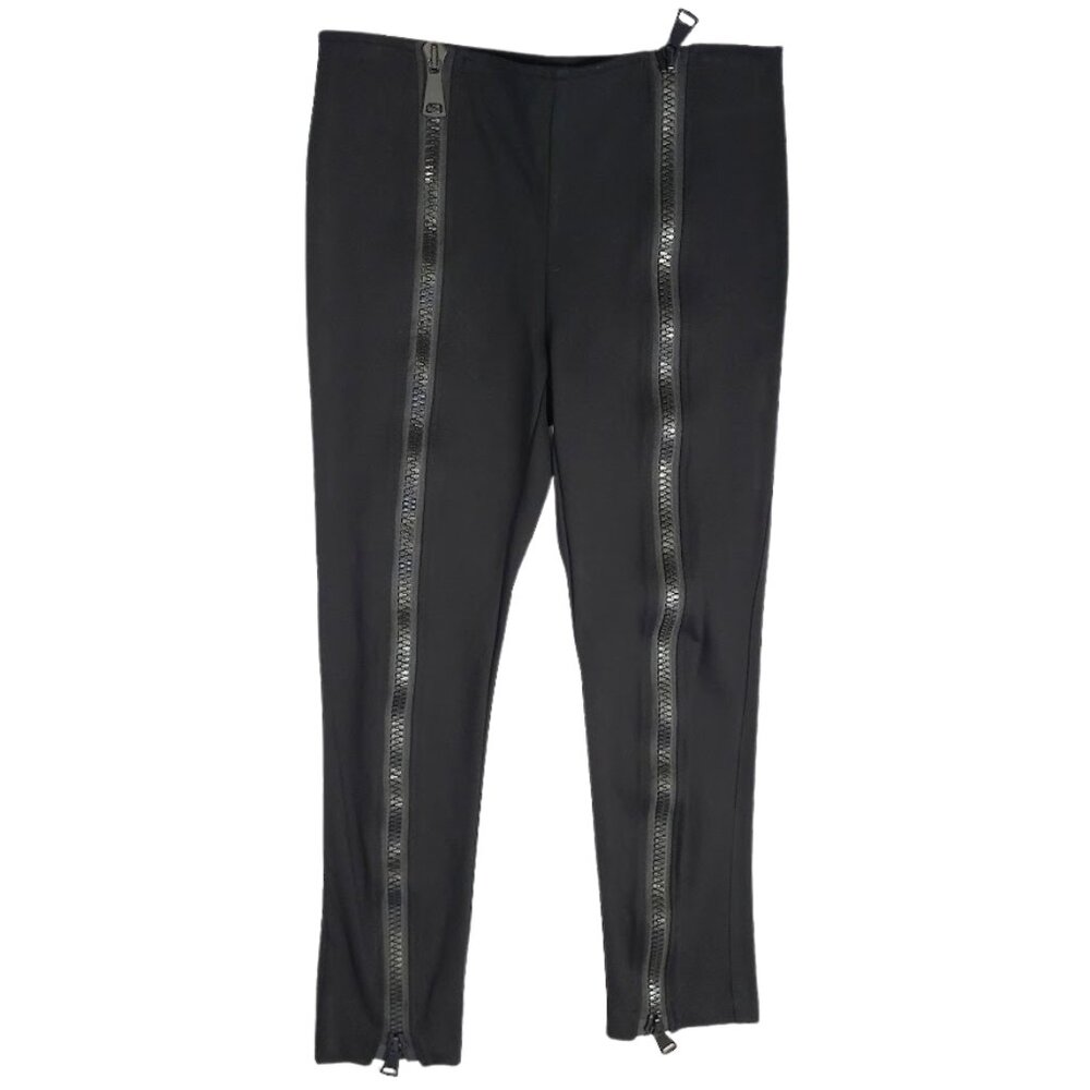 OO LA LA Black Zip-Leg Athleisure Pants Leggings - NWT Women's L